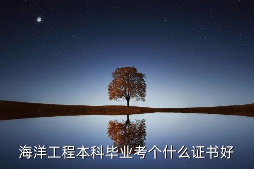 海洋工程本科畢業(yè)考個(gè)什么證書好