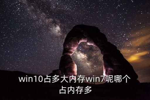 win10占多大內(nèi)存win7呢哪個占內(nèi)存多