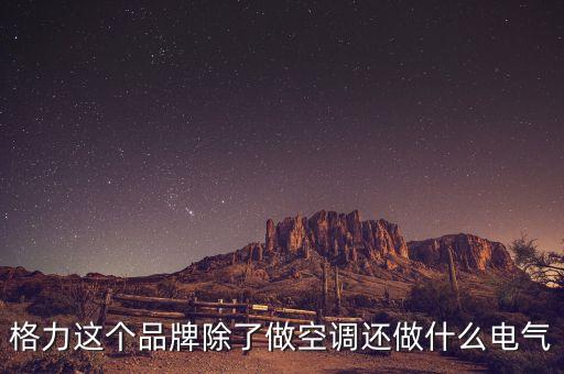 格力主打什么，請問格力主要生產(chǎn)什么東西