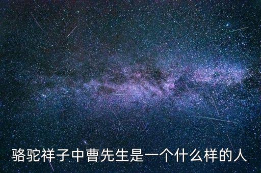 駱駝祥子中曹先生是一個(gè)什么樣的人