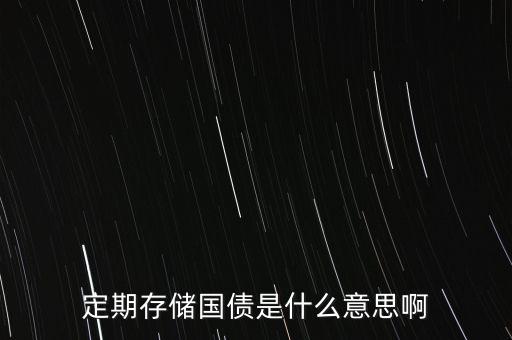 定期存儲國債是什么意思啊