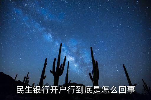 民生銀行開戶行到底是怎么回事