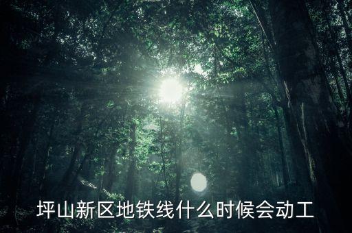 坪山新區(qū)地鐵線什么時候會動工