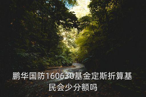 鵬華國防160630基金定斯折算基民會(huì)少分額嗎