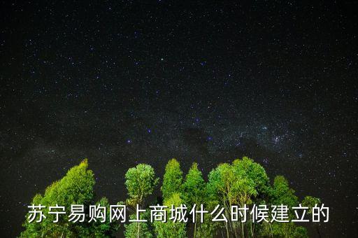 蘇寧什么時(shí)候成立，蘇寧易購(gòu)網(wǎng)上商城什么時(shí)候建立的