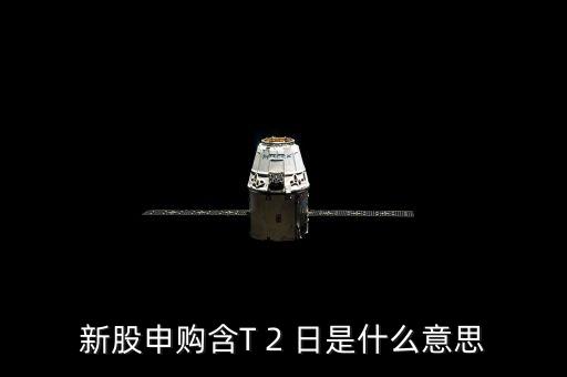 新股申購含T 2 日是什么意思