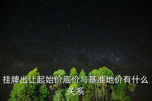 什么是掛盤基準價，掛牌出讓起始價底價與基準地價有什么關系