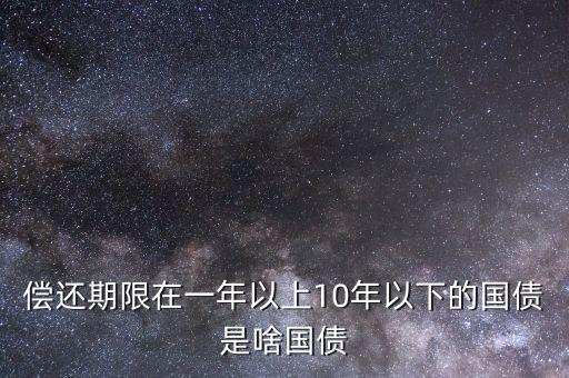 償還期限在一年以上10年以下的國債是啥國債