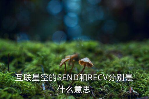 互聯(lián)星空的SEND和RECV分別是什么意思