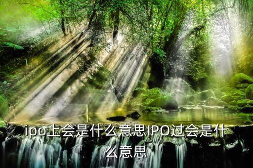 ipo上會(huì)是什么意思IPO過(guò)會(huì)是什么意思