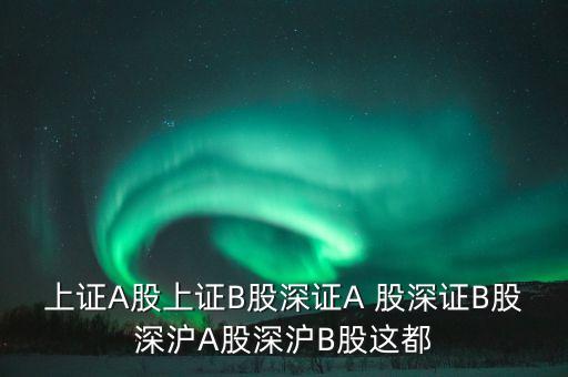 上證A股上證B股深證A 股深證B股深滬A股深滬B股這都