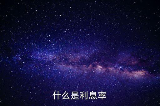 利息率是什么意思，什么是利息率