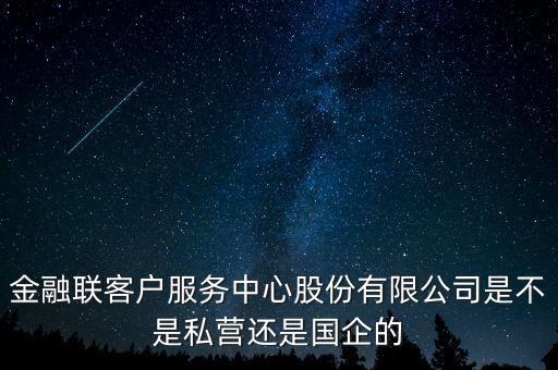 金融聯(lián)客戶服務(wù)中心股份有限公司是不是私營(yíng)還是國(guó)企的