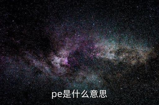 pe是什么意思