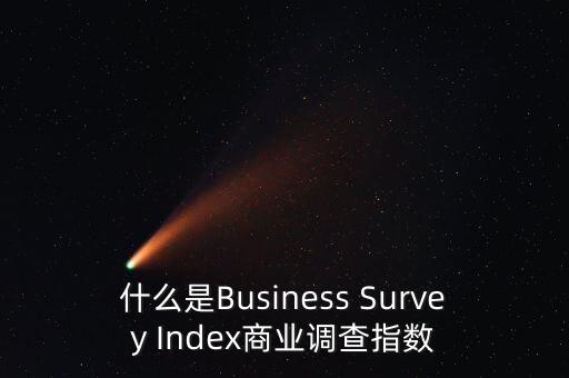 什么是Business Survey Index商業(yè)調(diào)查指數(shù)