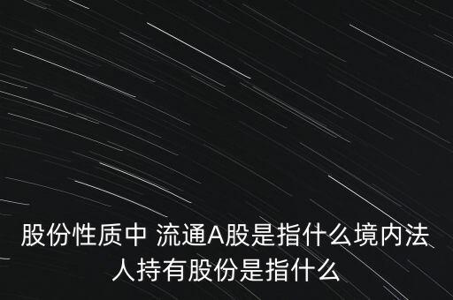 股份性質(zhì)中 流通A股是指什么境內(nèi)法人持有股份是指什么