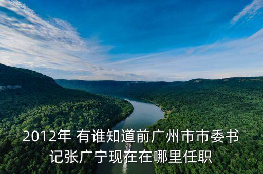 張廣寧為什么去鞍鋼，原廣州市委書記張廣寧任鞍鋼集團董事長是升還是降有沒有政界