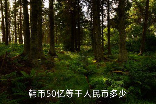 韓幣50億等于人民幣多少