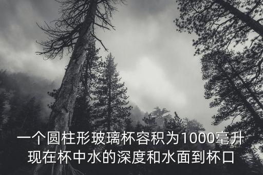 一個圓柱形玻璃杯容積為1000毫升現(xiàn)在杯中水的深度和水面到杯口