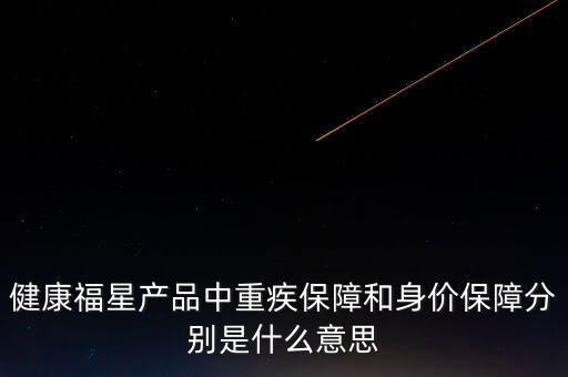 身價保障是什么意思，健康福星產(chǎn)品中重疾保障和身價保障分別是什么意思