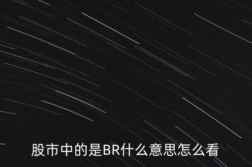 股市中的是BR什么意思怎么看