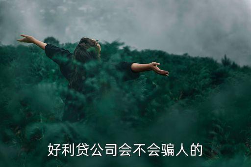 好利貸公司會(huì)不會(huì)騙人的