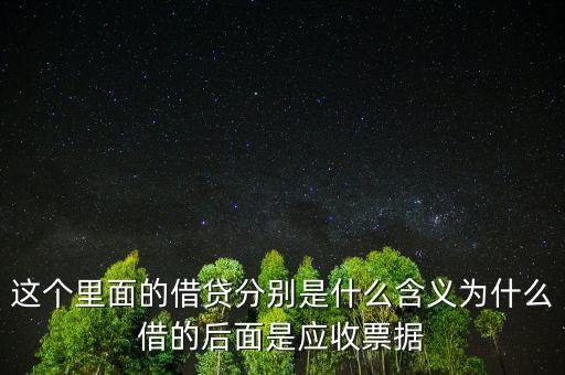 這個里面的借貸分別是什么含義為什么借的后面是應(yīng)收票據(jù)