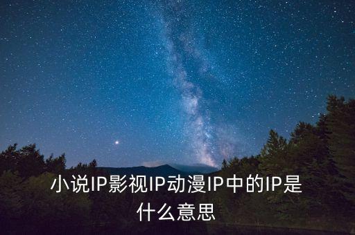 網(wǎng)絡(luò)小說ip是什么意思，小說IP影視IP動漫IP中的IP是什么意思