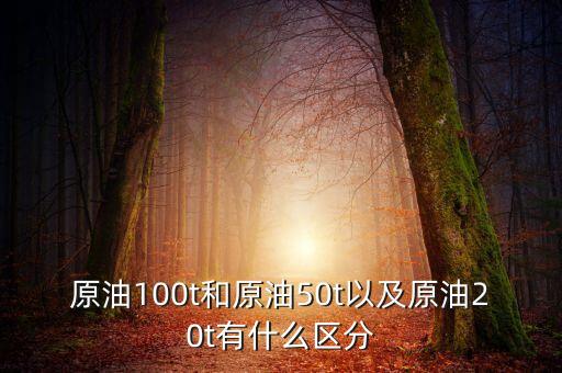 原油100t和原油50t以及原油20t有什么區(qū)分