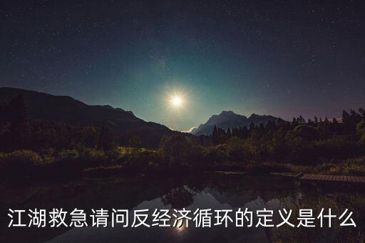 江湖救急請問反經(jīng)濟(jì)循環(huán)的定義是什么