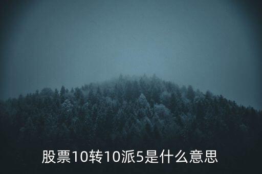 股票10轉(zhuǎn)10派5是什么意思