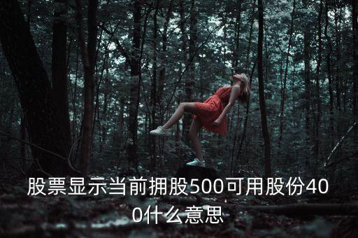 股票顯示當(dāng)前擁股500可用股份400什么意思