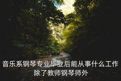 音樂系鋼琴專業(yè)畢業(yè)后能從事什么工作 除了教師鋼琴師外