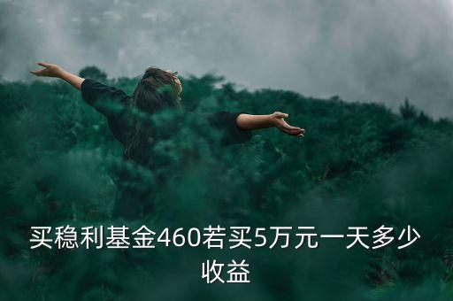 買穩(wěn)利基金460若買5萬元一天多少收益