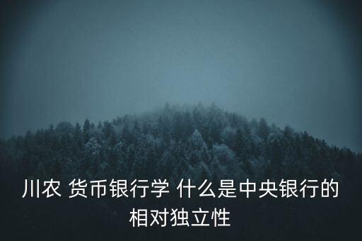 什么是中央銀行獨立性，中央銀行獨立性的弊端是什么