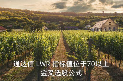 通達(dá)信 LWR 指標(biāo)值位于70以上金叉選股公式