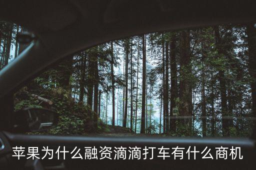 蘋果公司為什么投資滴滴，蘋果為什么融資滴滴打車有什么商機