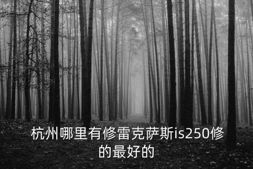  杭州哪里有修雷克薩斯is250修的最好的