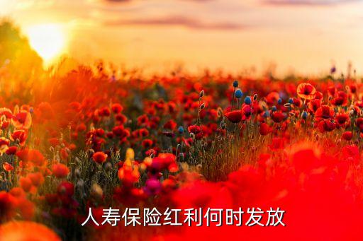  人壽保險紅利何時發(fā)放