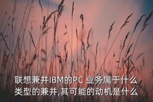 聯(lián)想兼并IBM的PC 業(yè)務(wù)屬于什么類型的兼并,其可能的動(dòng)機(jī)是什么