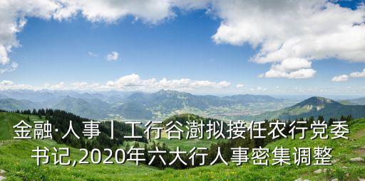 金融·人事丨工行谷澍擬接任農(nóng)行黨委書記,2020年六大行人事密集調(diào)整