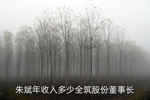 朱斌年收入多少全筑股份董事長