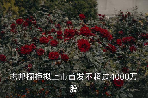 志邦櫥柜擬上市首發(fā)不超過4000萬股