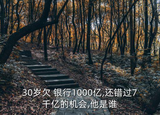 30歲欠 銀行1000億,還錯過7千億的機會,他是誰