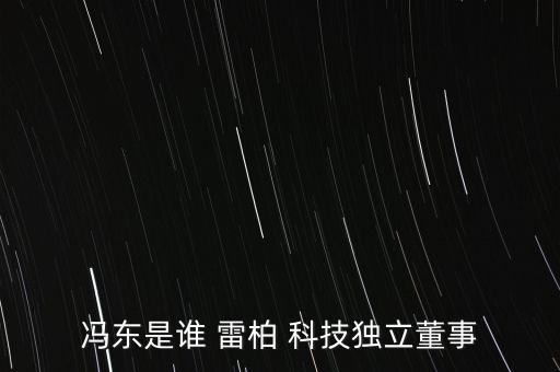 馮東是誰 雷柏 科技獨立董事