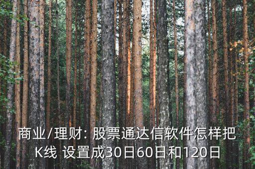 商業(yè)/理財: 股票通達信軟件怎樣把K線 設(shè)置成30日60日和120日