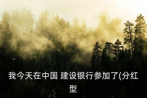 我今天在中國 建設(shè)銀行參加了(分紅型