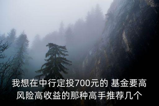 我想在中行定投700元的 基金要高風(fēng)險(xiǎn)高收益的那種高手推薦幾個(gè)