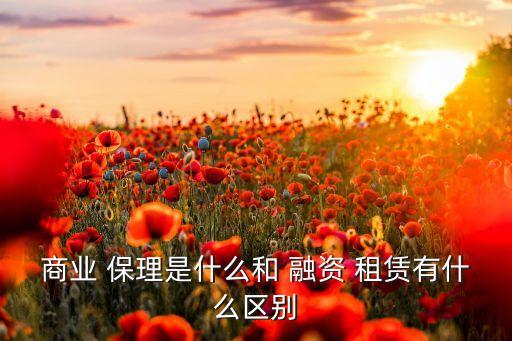 商業(yè) 保理是什么和 融資 租賃有什么區(qū)別