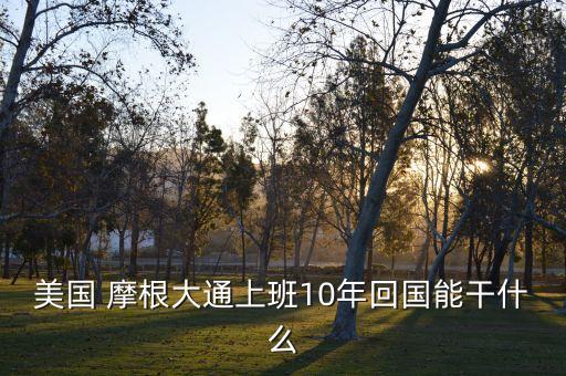 美國(guó) 摩根大通上班10年回國(guó)能干什么